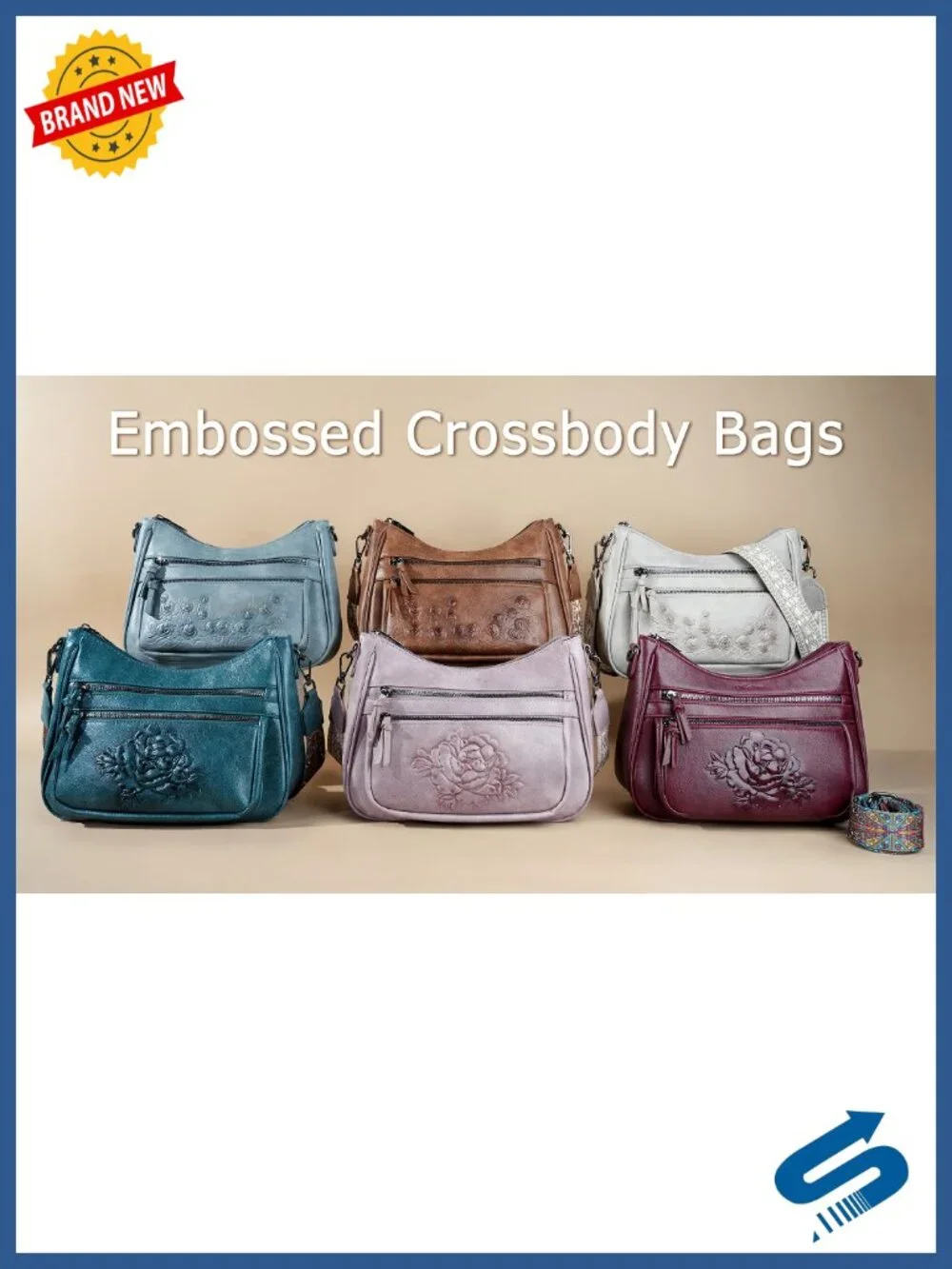 Vegan Leather Crossbody Hobo Purse with Adjustable Strap & Multi Pockets